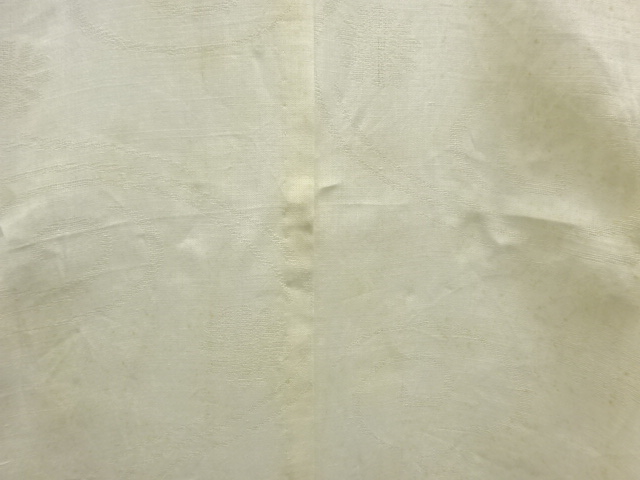  アンティーク　本麻すかし織流水に花模様長襦袢